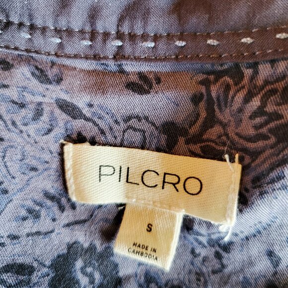 Anthropologie Pilcro velvet button front top with pockets super soft size S - Picture 8 of 8